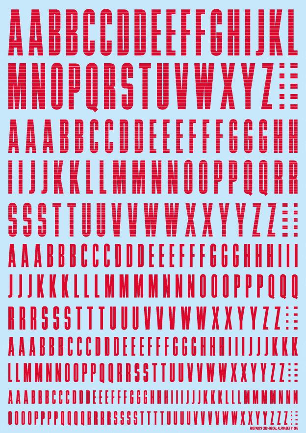 CND Decal Alphabet Red(1pc)