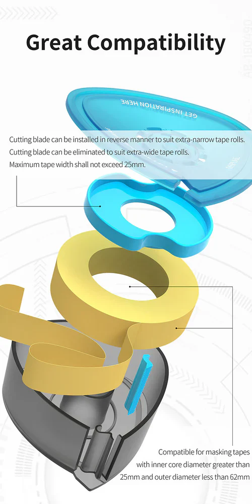DSPIAE MT-B02 Masking Tape Cutter (Blue) - Image 5