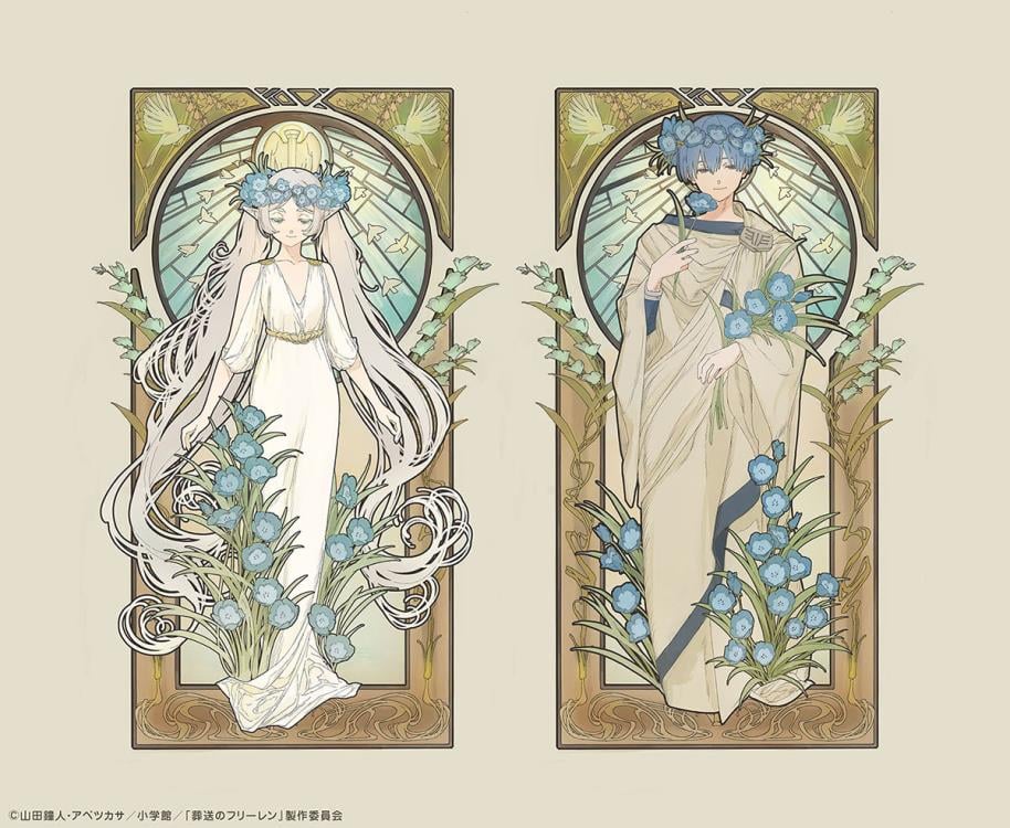 Frieren Beyond Journey's End Frieren & Himmel (Art Nouveau Style) 1/7 Scale Figure Set - Image 11
