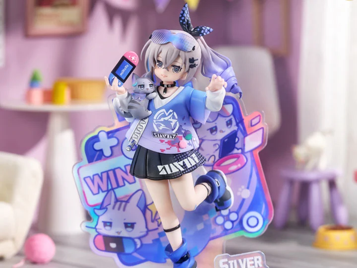 Honkai Star Rail Rise Up+ Chibi Cat Series Silver Wolf Figure