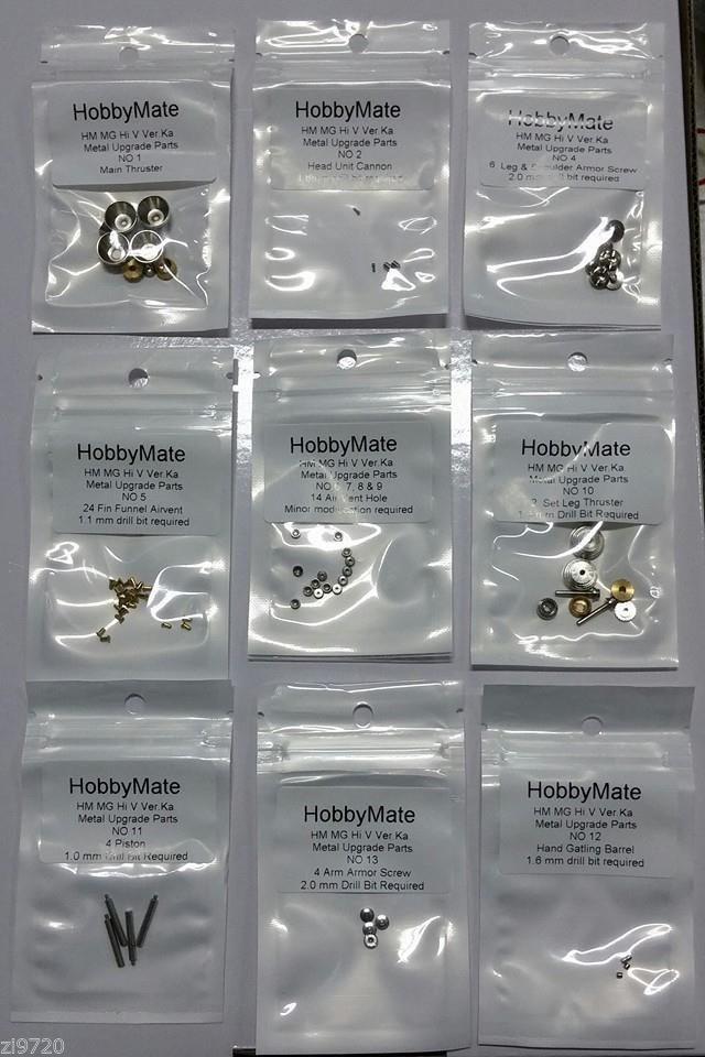 Metal Details Up Parts Set For Bandai 1/100 MG Hi Nu Gundam ver Ka Model Kit - Image 4