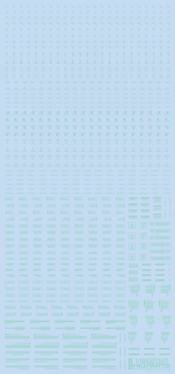 1/100 RB01 Caution Decal Pastel Mint(1pc)