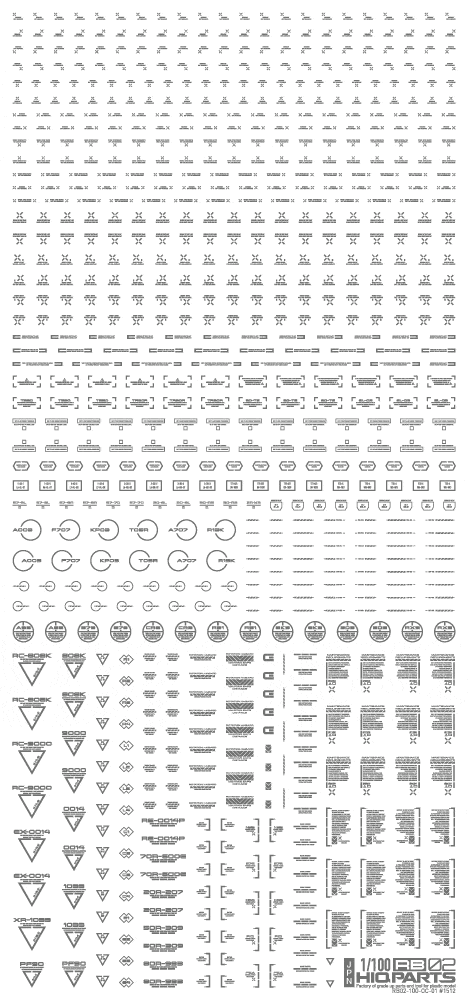 1/100 RB02 Caution Decal One Color Gray(1pc) - Image 2