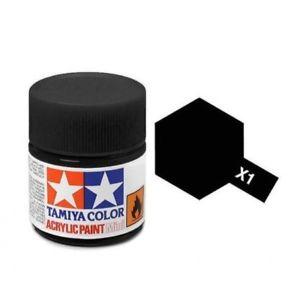 Tamiya Color Black Mini Acrylic Gloss Finish X-1